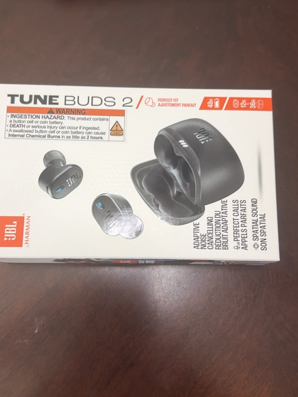 JBL Tune Buds 2 True Wireless Earbuds - Black and White Packaging